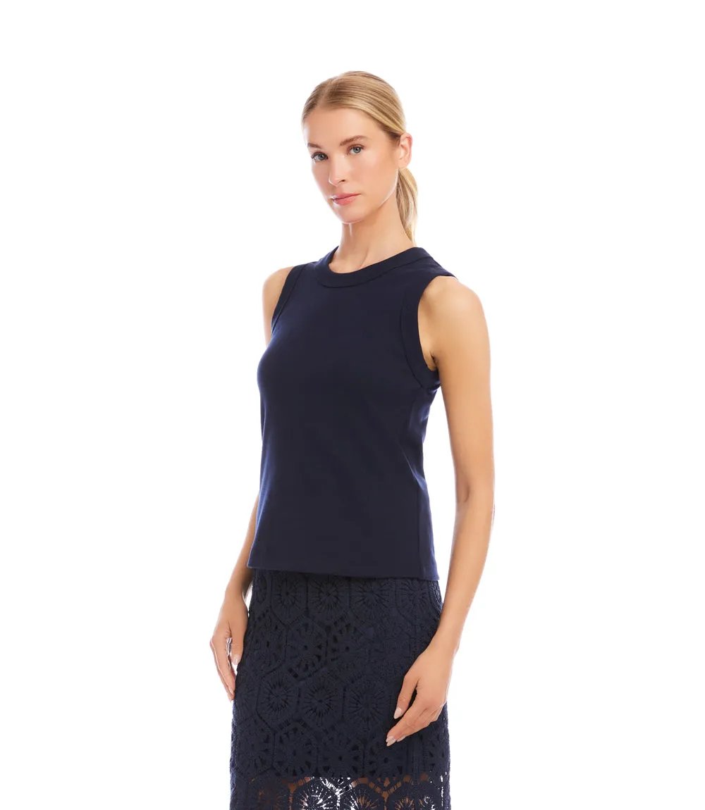 Ribbed Crewneck Tank sold by Karen Kane product image thumbnail 3
