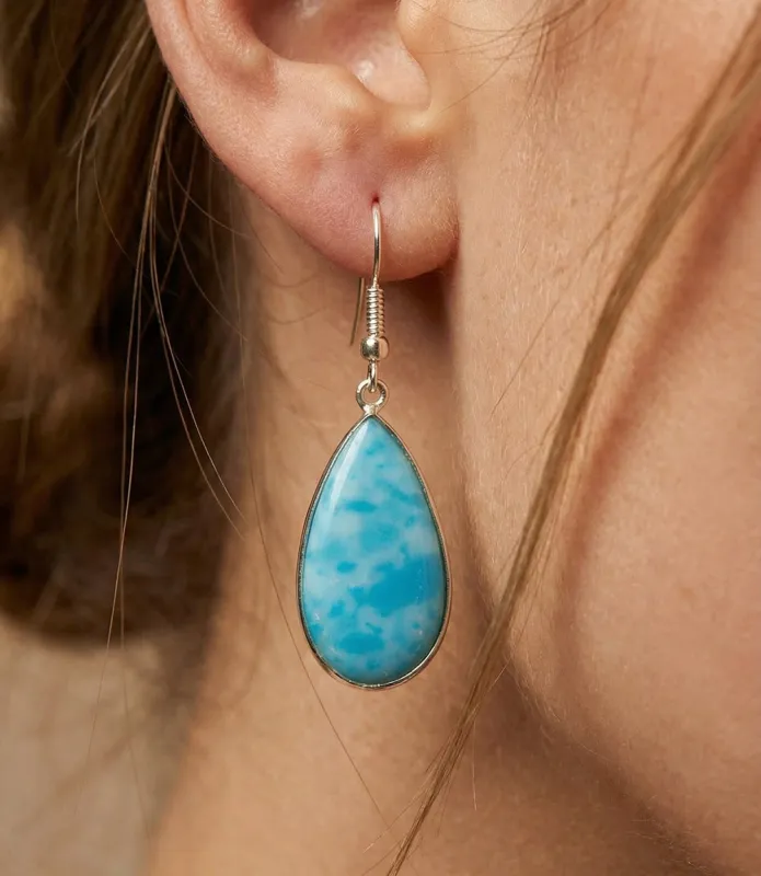 Larimar Teardrop Earrings sold by Karen Kane