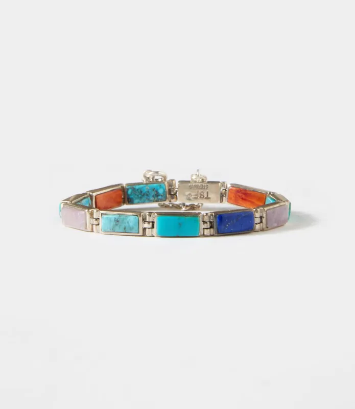Reversible Turquoise & Multi Color Link Bracelet sold by Karen Kane