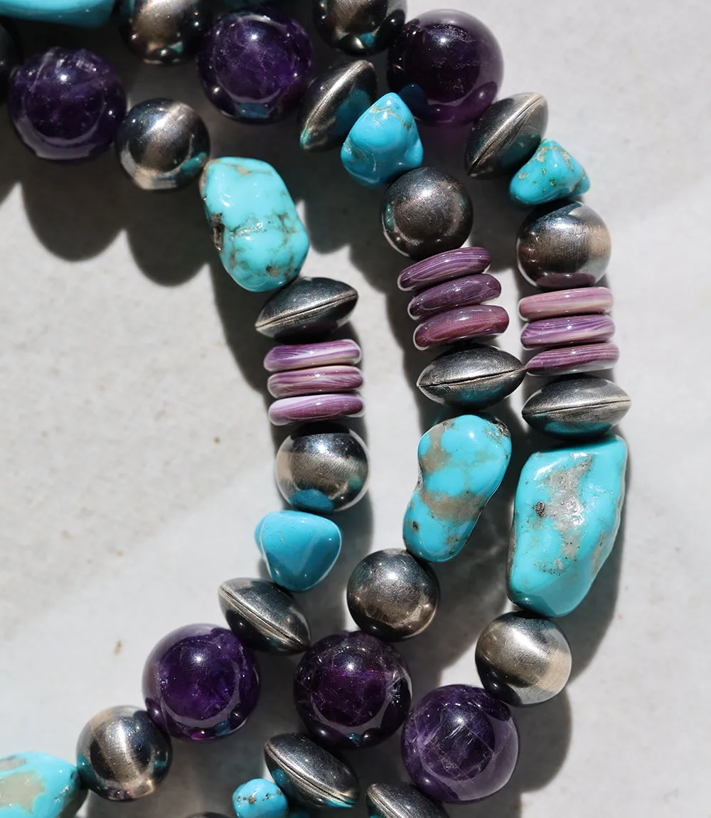 Spiny Oyster, Turquoise, Amethyst Strand Necklace sold by Karen Kane product image thumbnail 5