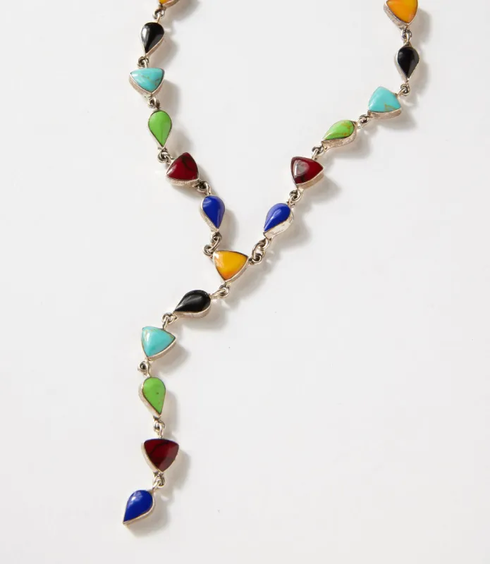 Sterling Silver Triangle Stone Necklace made by Karen Kane