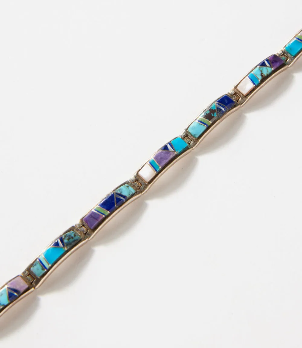 Turquoise & Multi Color Gemstone Inlay Bracelet sold by Karen Kane product image thumbnail 4
