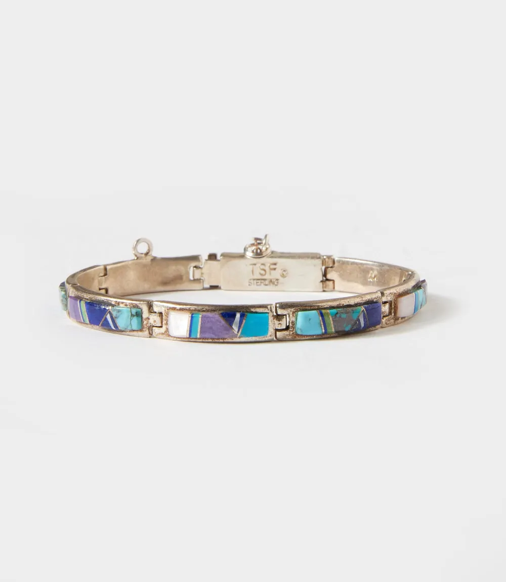 Turquoise & Multi Color Gemstone Inlay Bracelet sold by Karen Kane product image thumbnail 3