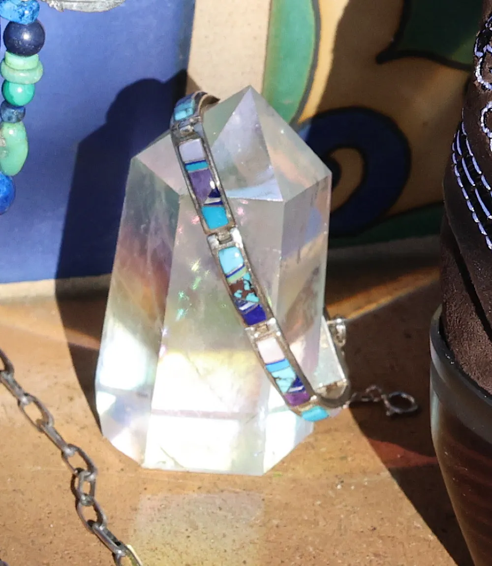 Turquoise & Multi Color Gemstone Inlay Bracelet sold by Karen Kane product image thumbnail 5