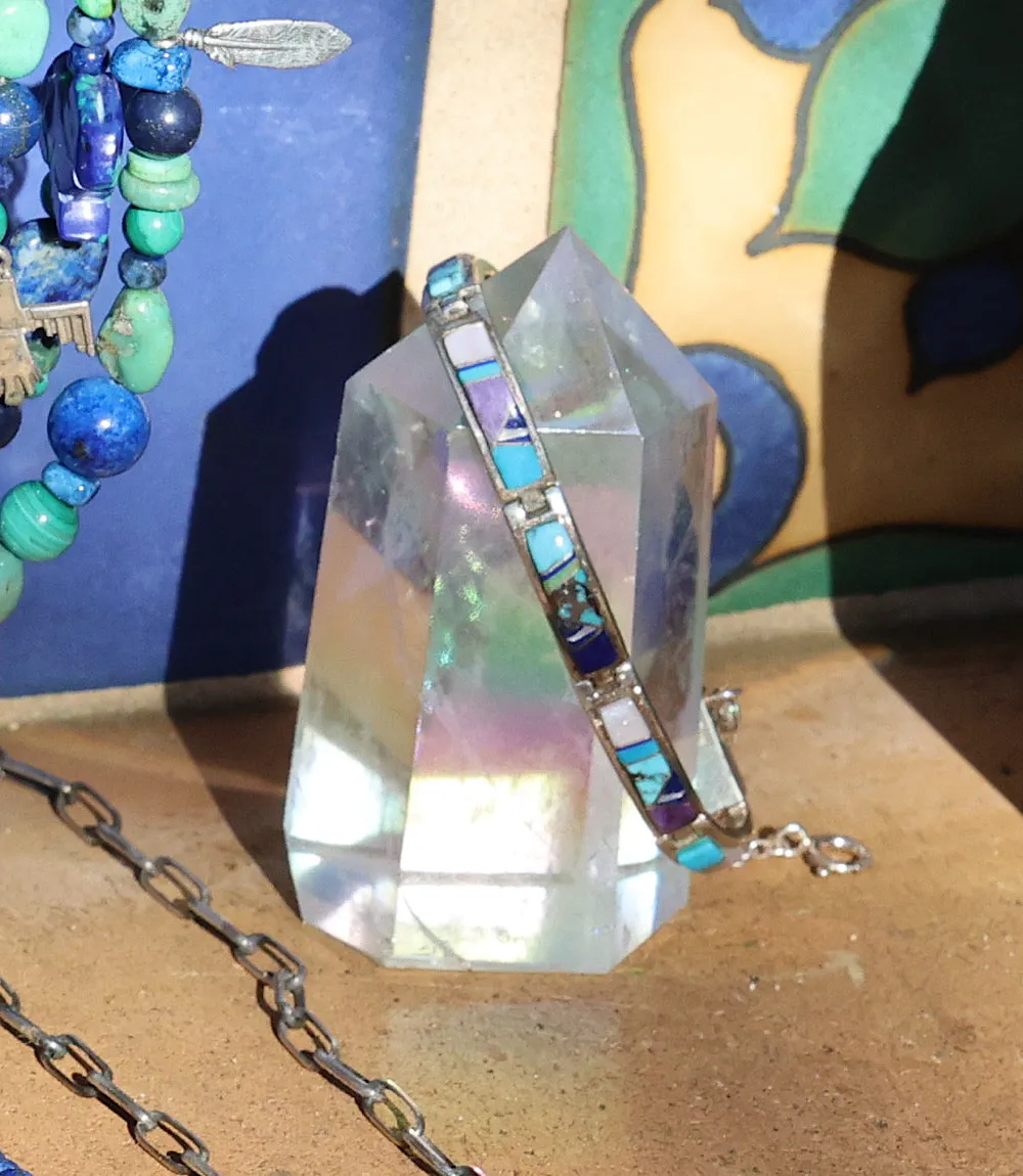 Turquoise & Multi Color Gemstone Inlay Bracelet sold by Karen Kane product image thumbnail 2