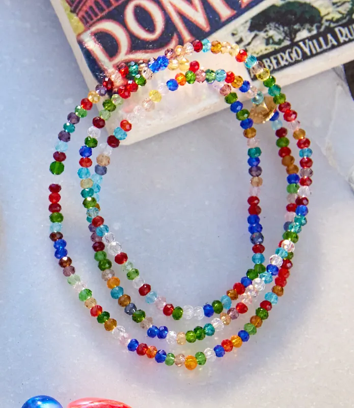 Crystal Beaded Stretch Bracelet made by Karen Kane
