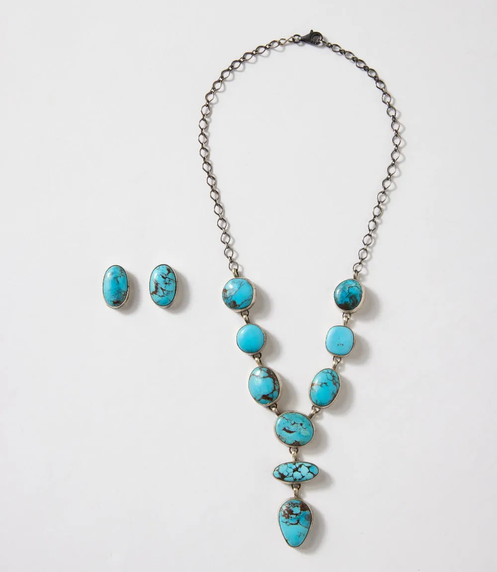 Egyptian Turquoise Lariat Necklace And Earring Set sold by Karen Kane product image thumbnail 2
