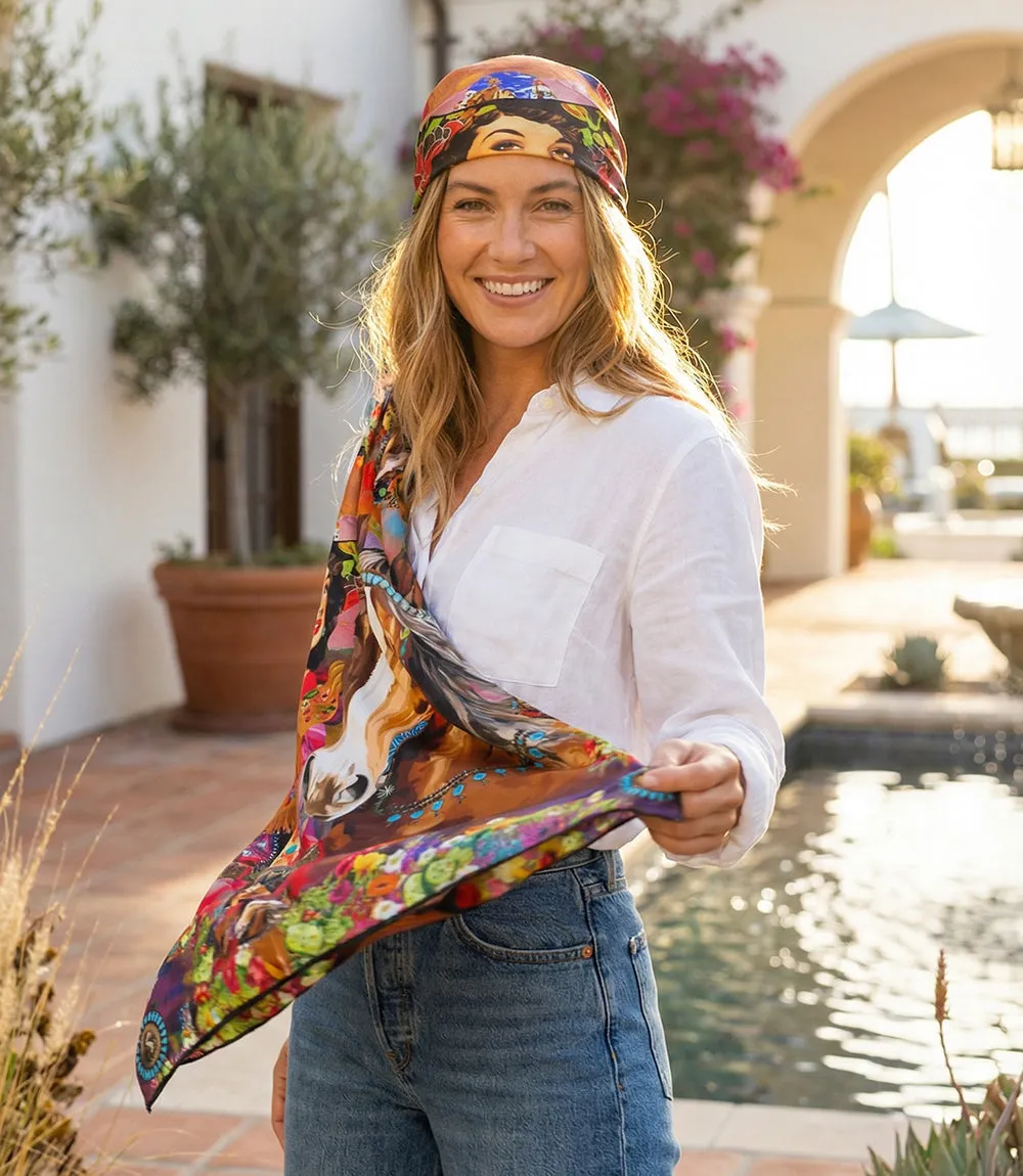 Queen Of The Rodeo Silk Scarf sold by Karen Kane product image thumbnail 2