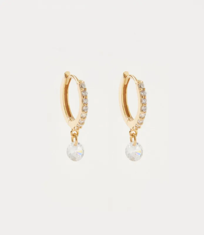 Pavé Huggie Earrings sold by Karen Kane