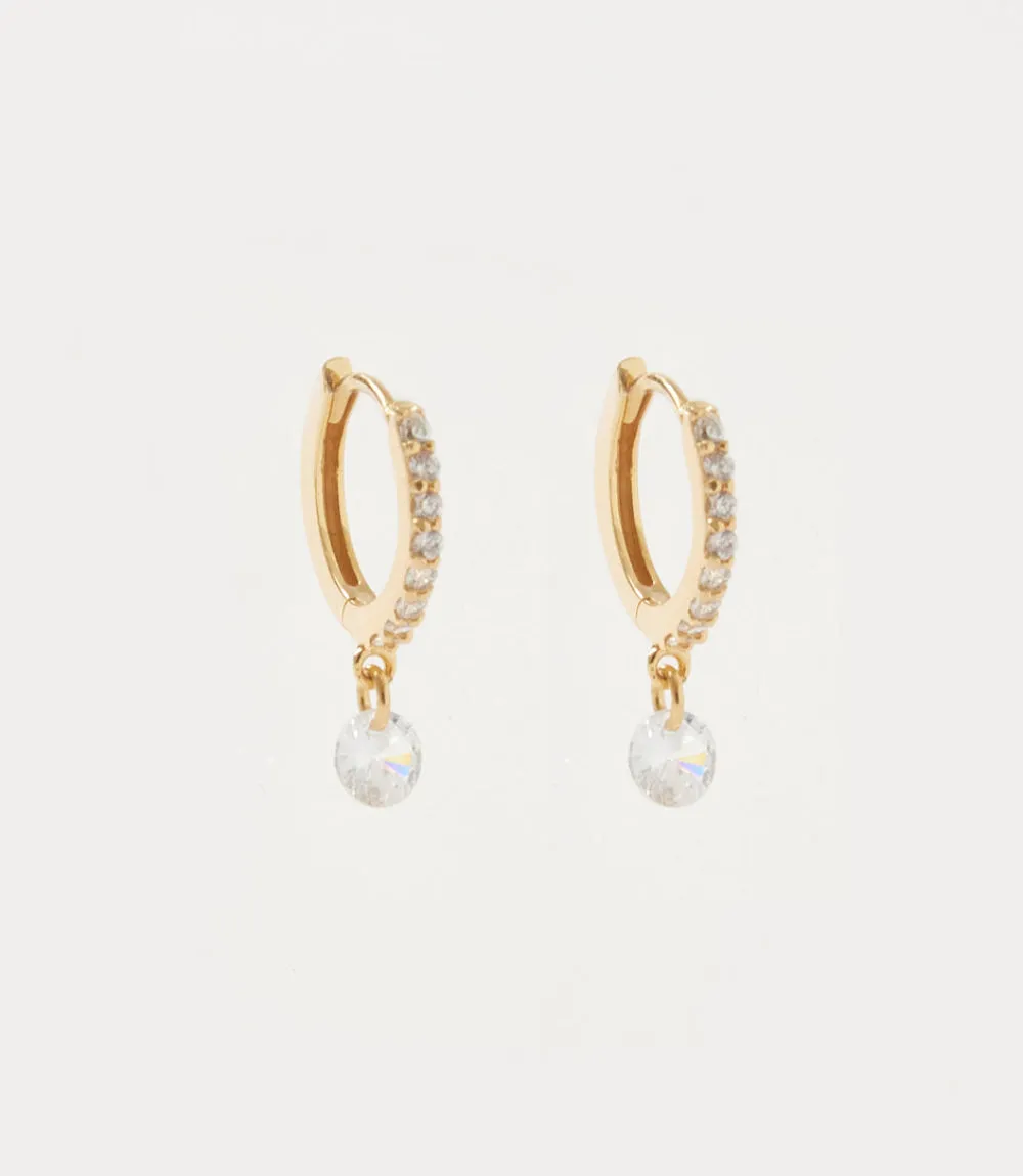 Pavé Huggie Earrings sold by Karen Kane