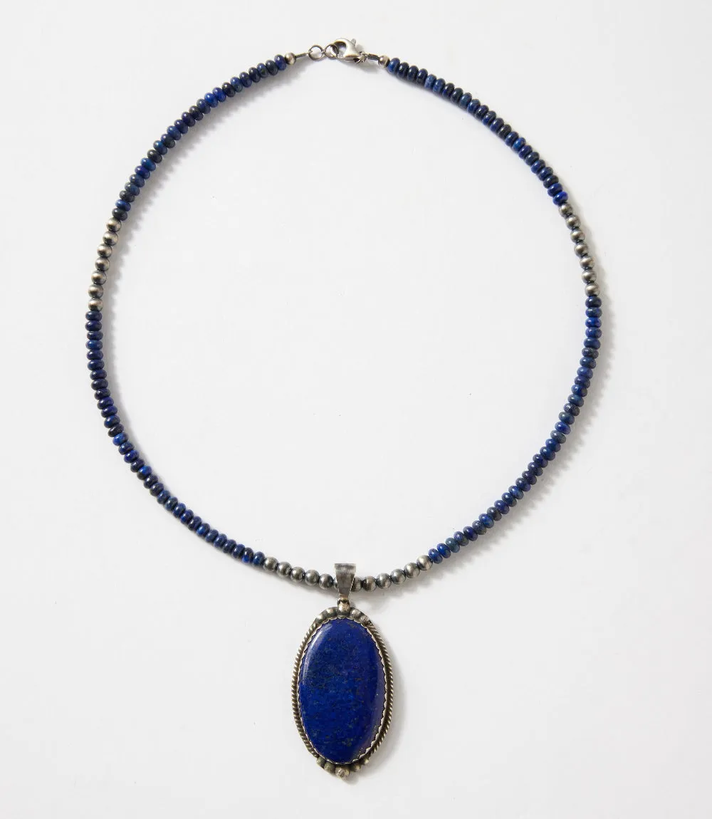 Lapis Beaded Pendant Necklace sold by Karen Kane product image thumbnail 3