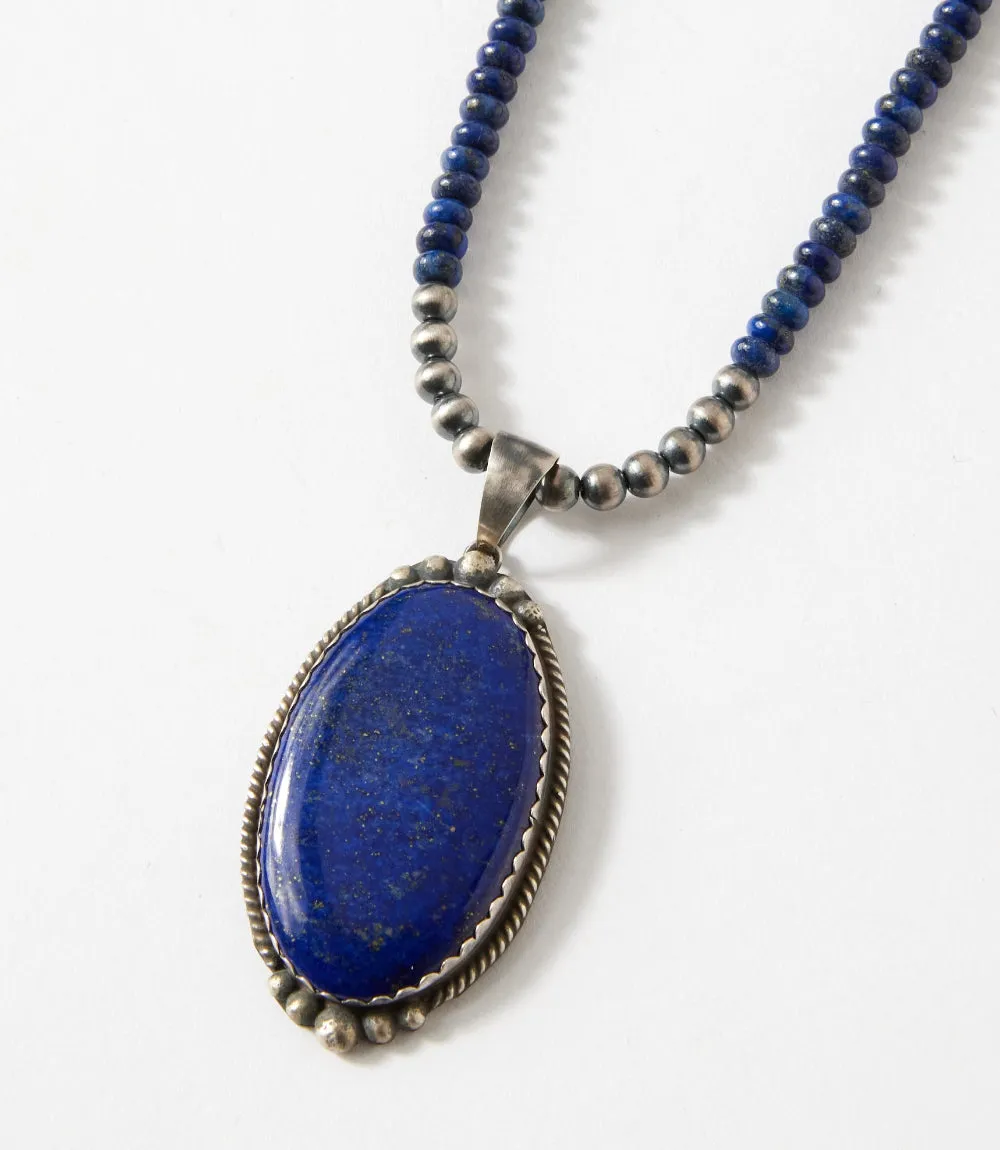 Lapis Beaded Pendant Necklace sold by Karen Kane product image thumbnail 2