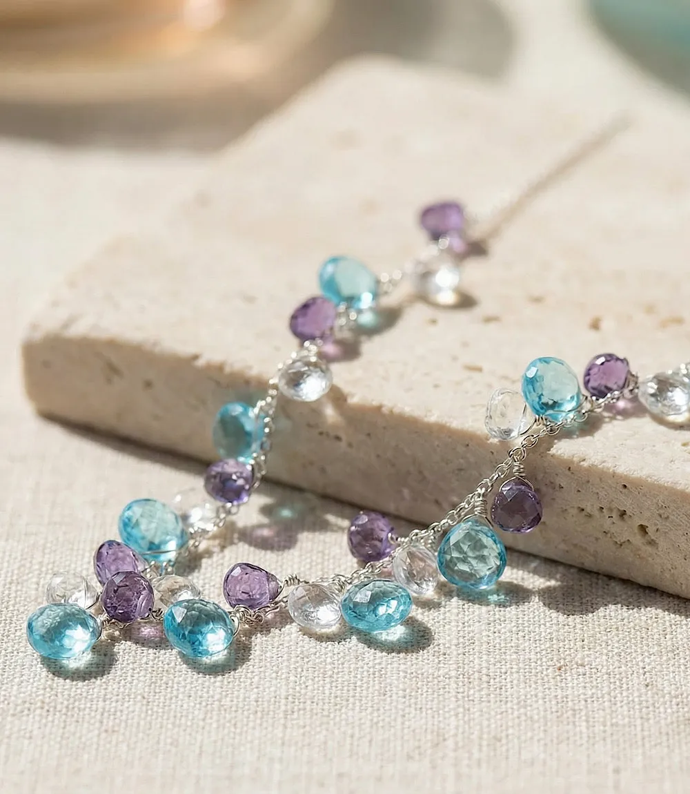 Dangling Gemstone Necklace sold by Karen Kane