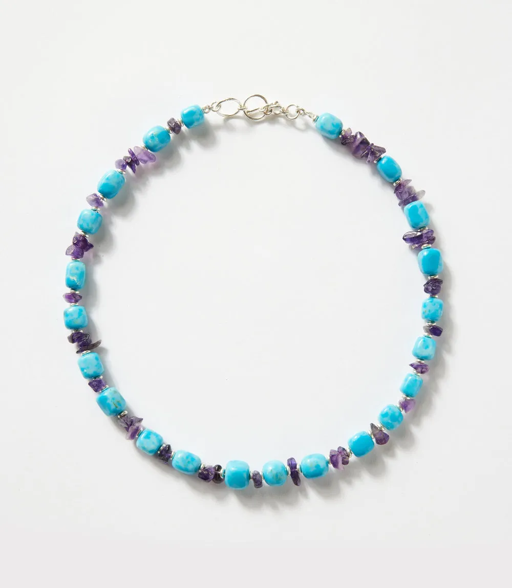 Larimar And Amethyst Beaded Necklace sold by Karen Kane product image thumbnail 3