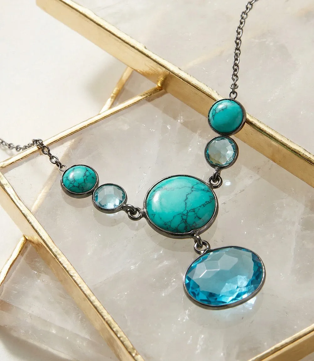 Turquoise And Blue Topaz Statement Necklace sold by Karen Kane product image thumbnail 2