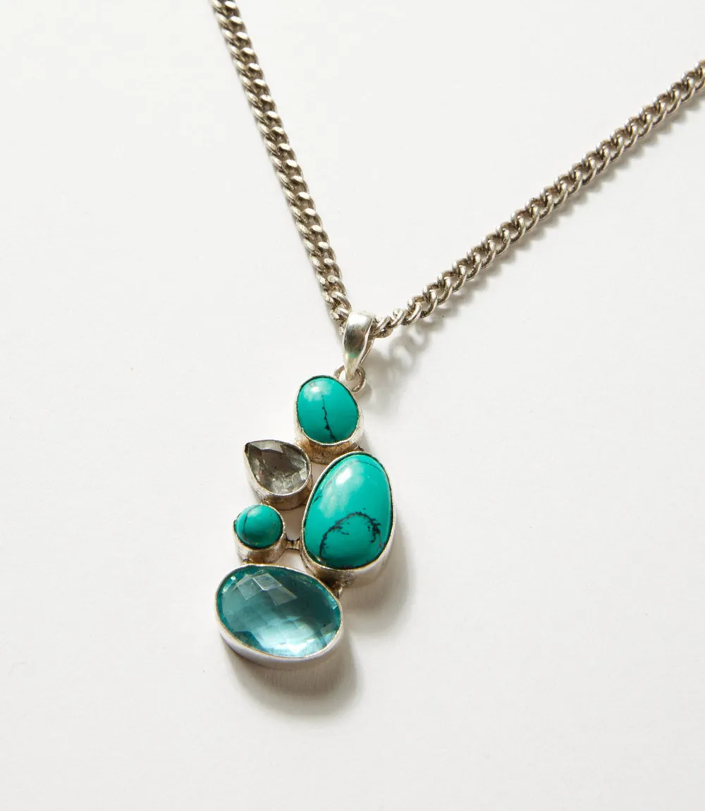 Organic Turquoise And Blue Topaz Necklace sold by Karen Kane product image thumbnail 3