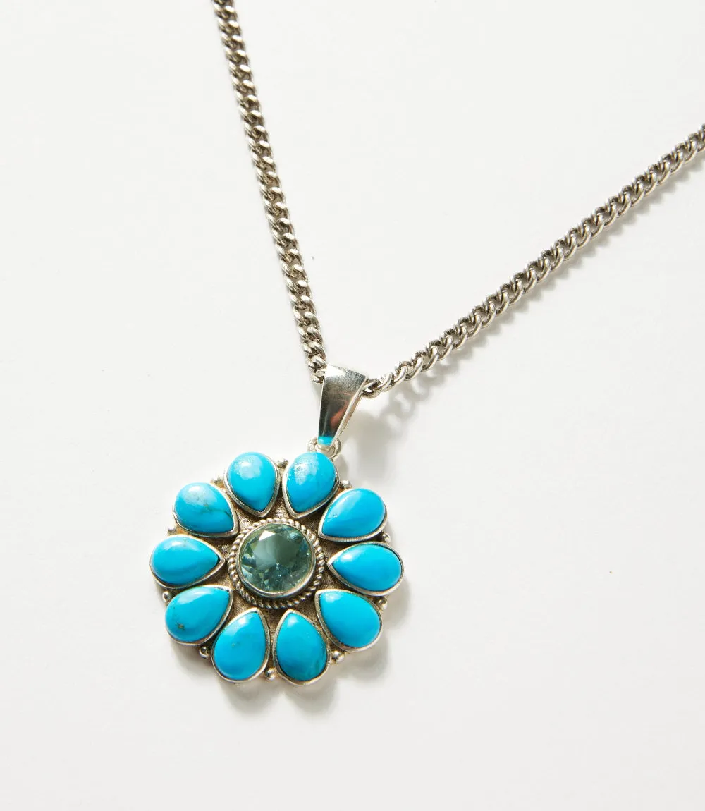 Turquoise And Blue Topaz Pendant Necklace sold by Karen Kane product image thumbnail 4