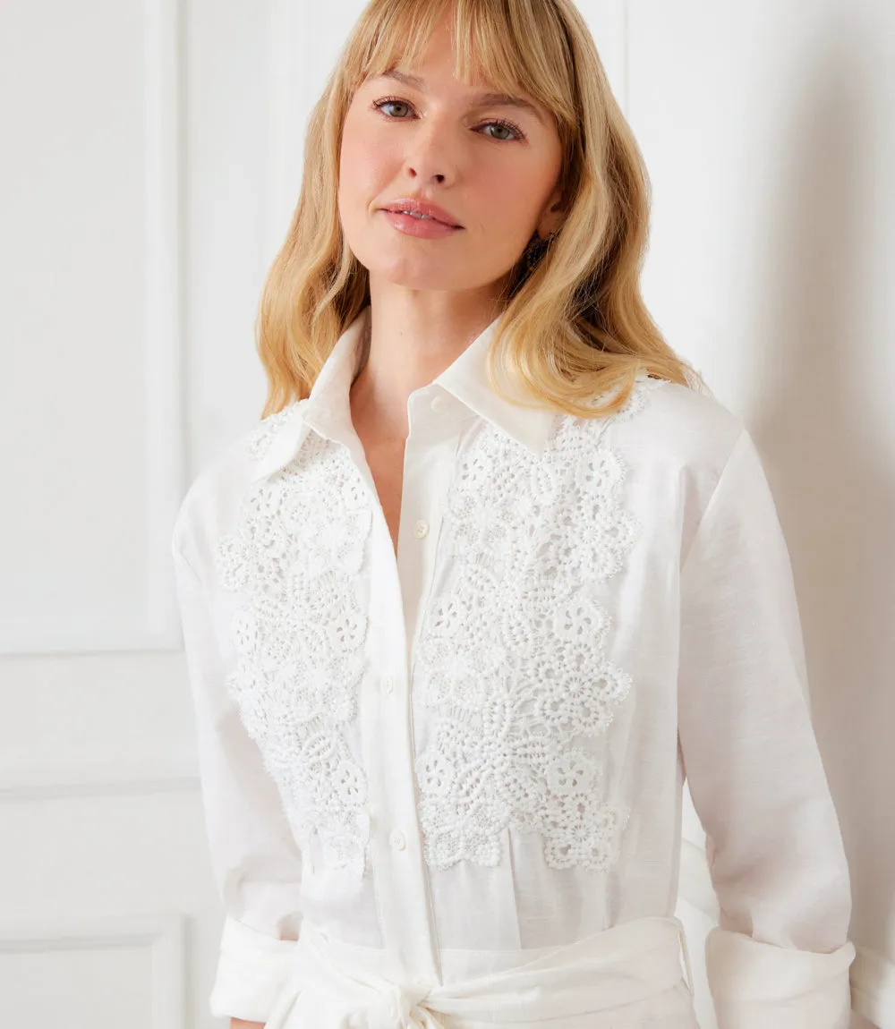 Lace Applique Midi Shirtdress sold by Karen Kane product image thumbnail 2