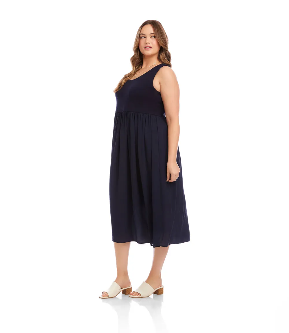 Plus Size Sleeveless Contrast Midi Dress sold by Karen Kane product image thumbnail 3