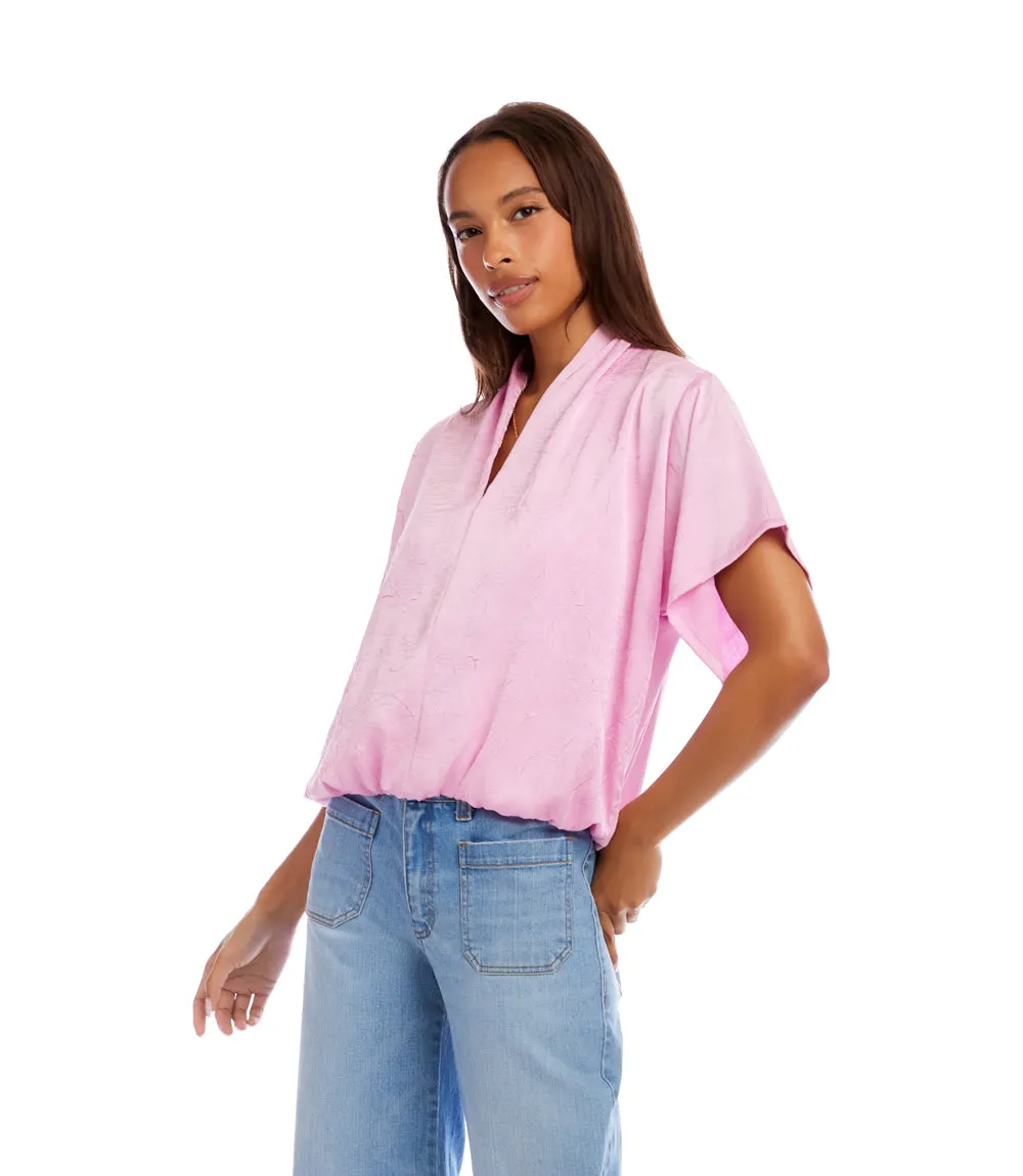Petite Size Short Sleeve V-Neck Top sold by Karen Kane product image thumbnail 3
