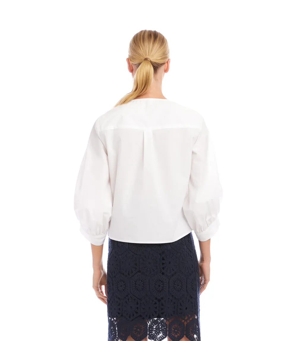Blouson Sleeve Tie-Front Top sold by Karen Kane product image thumbnail 5