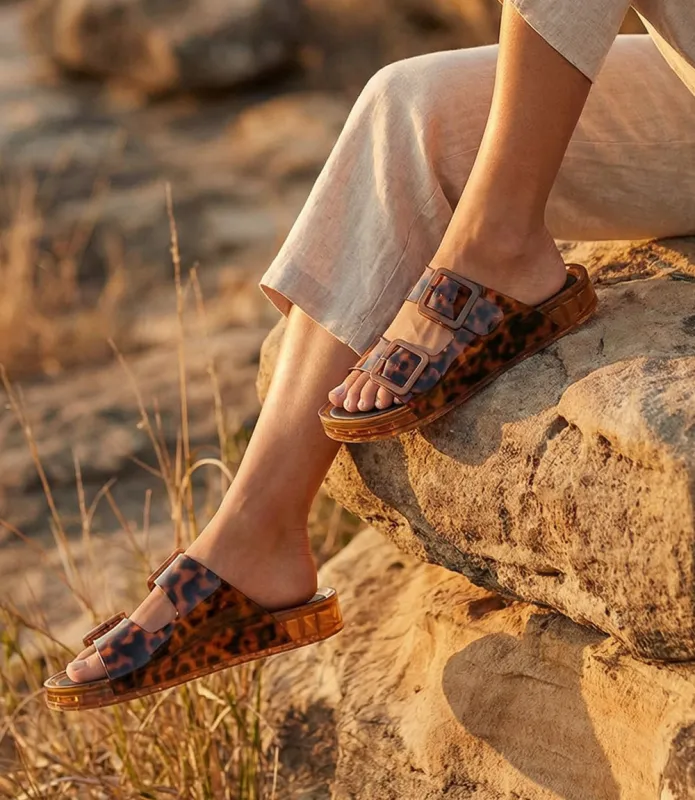 Dolce Vita Julio Buckle Slide Sandals sold by Karen Kane