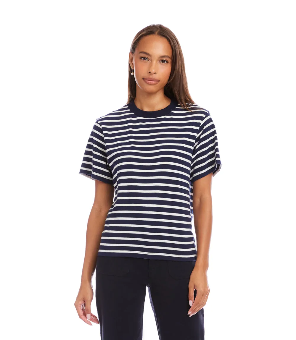 Petite Size Stripe Short Sleeve Top sold by Karen Kane product image thumbnail 3