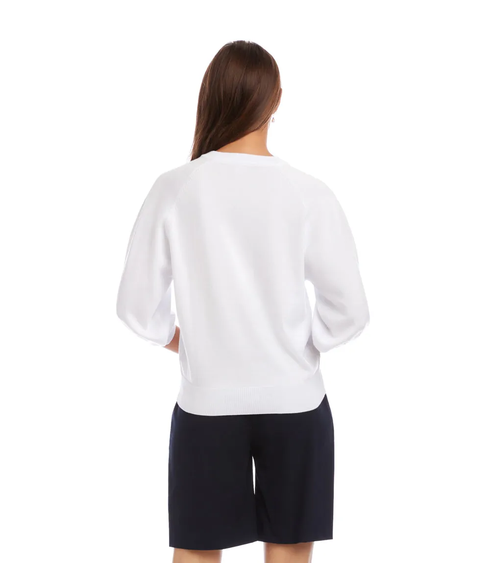 3/4 Puff Sleeve Raglan Sweater sold by Karen Kane product image thumbnail 5