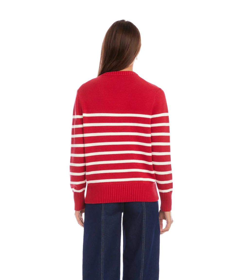 Stripe V-Neck Sweater sold by Karen Kane product image thumbnail 5