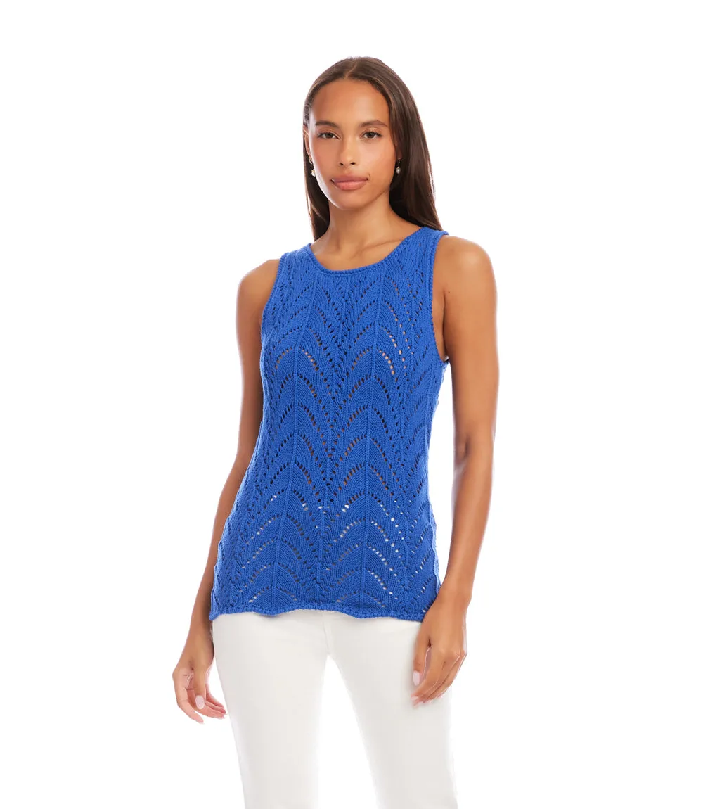 Crochet Sweater Tank sold by Karen Kane product image thumbnail 3