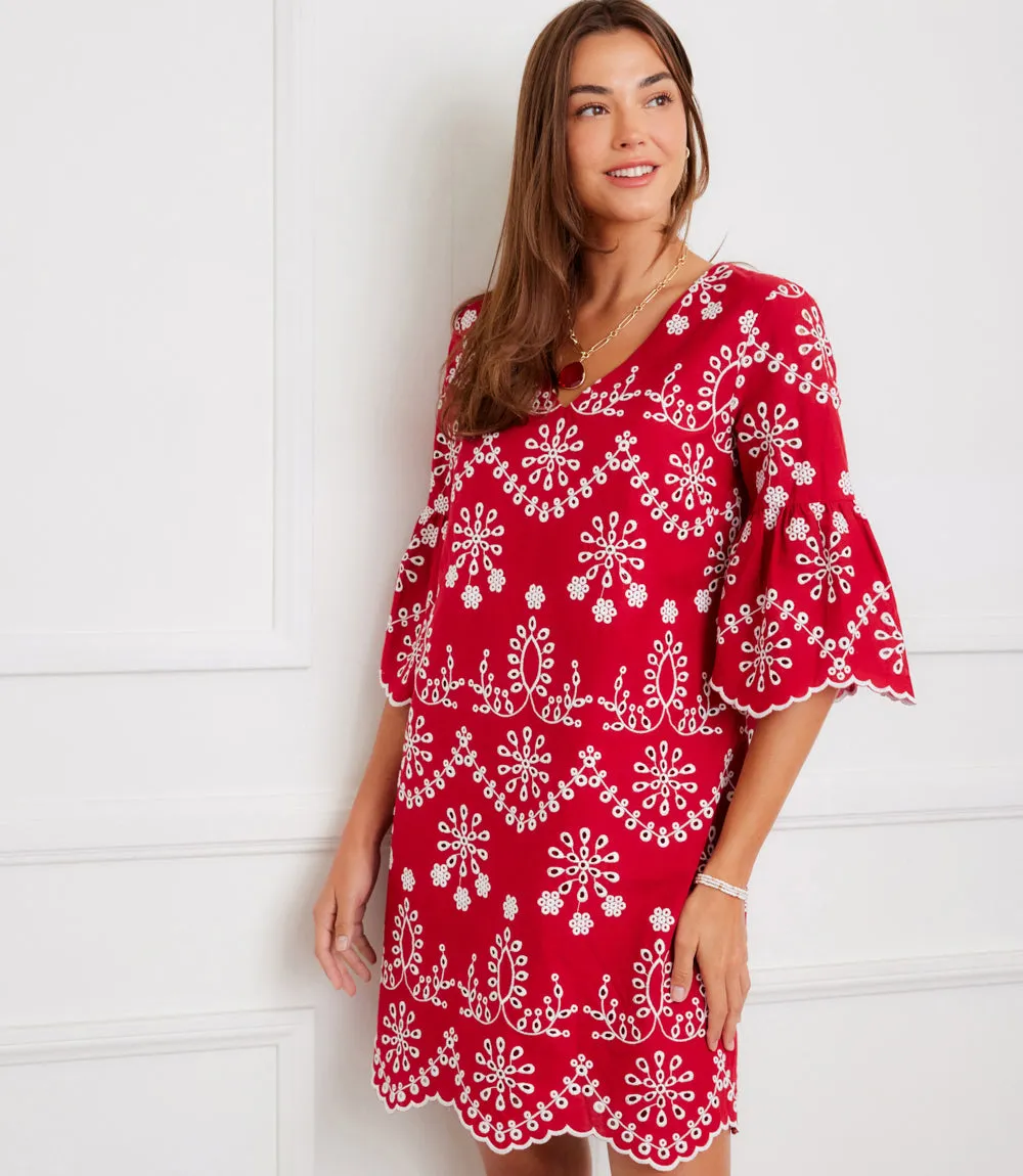 Flare Sleeve Embroidered Dress sold by Karen Kane product image thumbnail 2