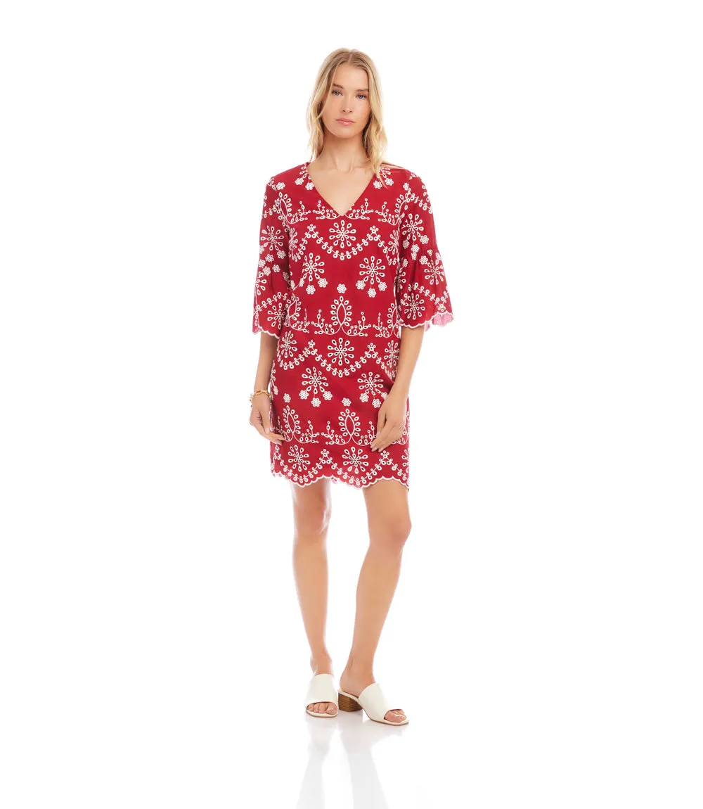 Flare Sleeve Embroidered Dress sold by Karen Kane product image thumbnail 5