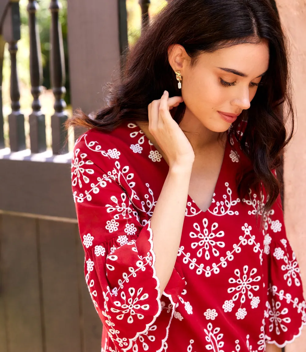 Flare Sleeve Embroidered Dress sold by Karen Kane product image thumbnail 3