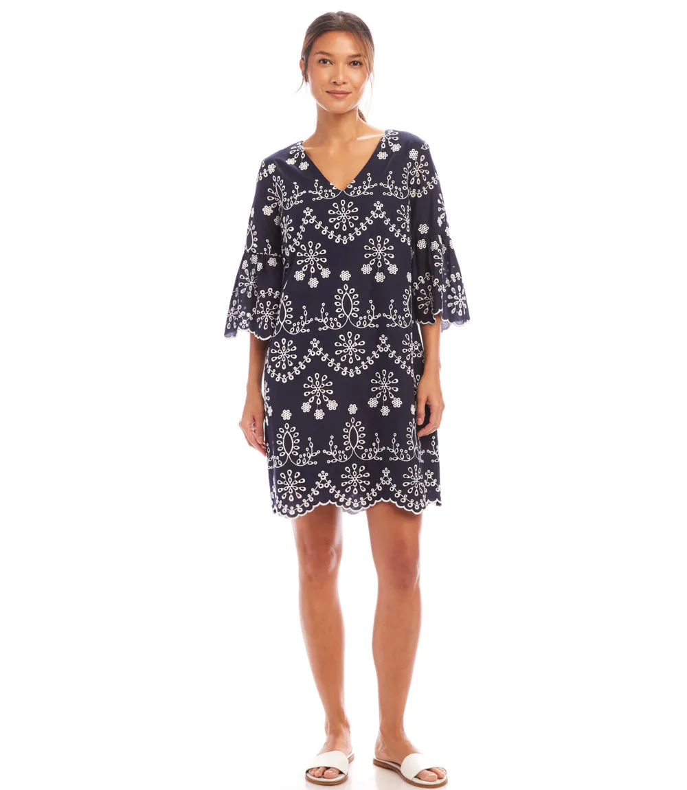 Flare Sleeve Embroidered Dress sold by Karen Kane product image thumbnail 2