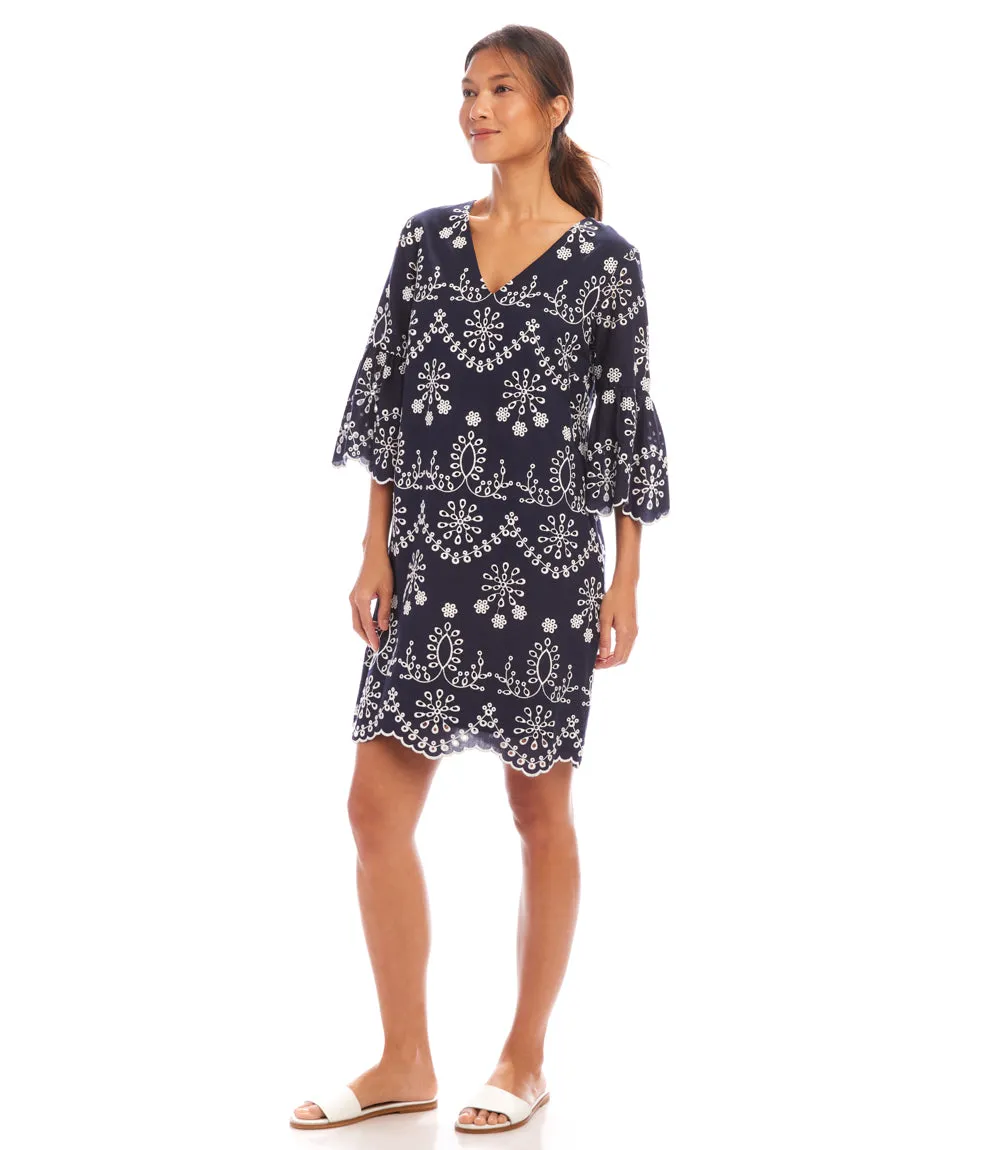 Flare Sleeve Embroidered Dress sold by Karen Kane product image thumbnail 3