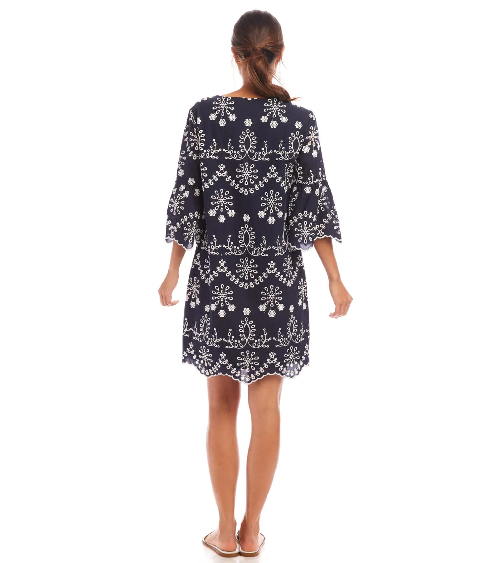 Flare Sleeve Embroidered Dress sold by Karen Kane product image thumbnail 4