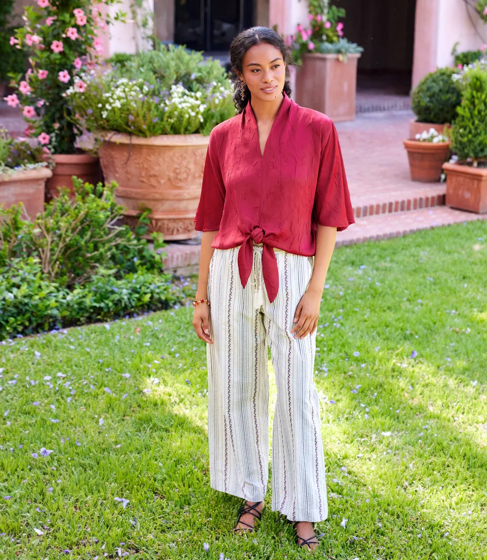 Flare Sleeve Tie-Front Top sold by Karen Kane product image thumbnail 2