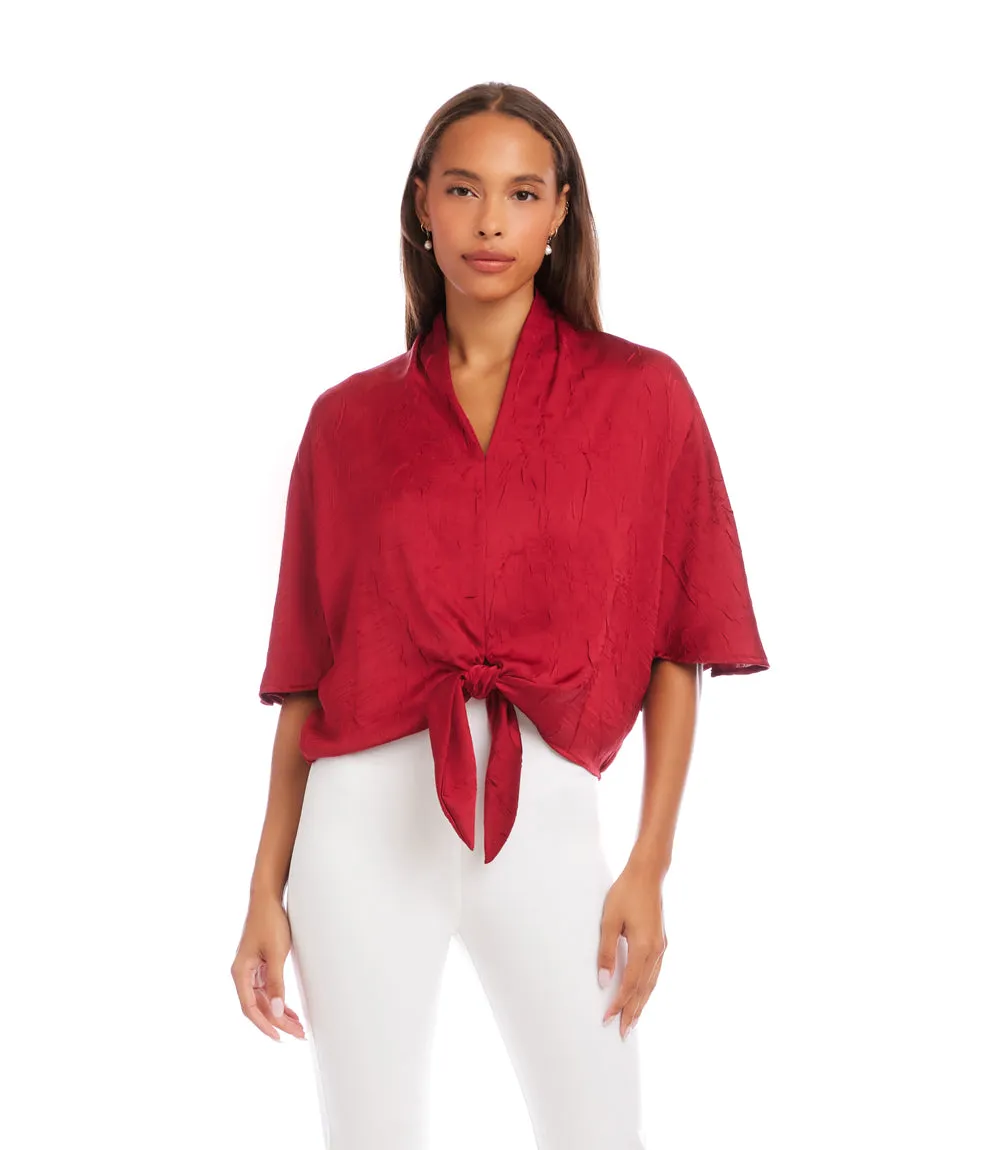 Flare Sleeve Tie-Front Top sold by Karen Kane product image thumbnail 3