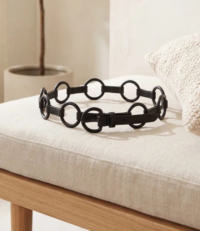 Streets Ahead Leather Ring Belt made by Streets Ahead