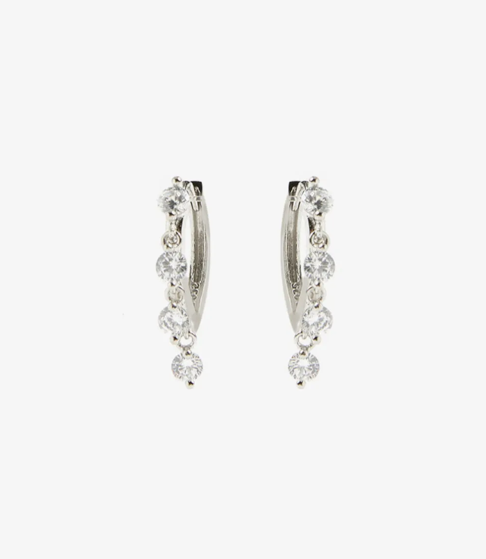 Dangling Crystal Huggie Earrings sold by Karen Kane product image thumbnail 3