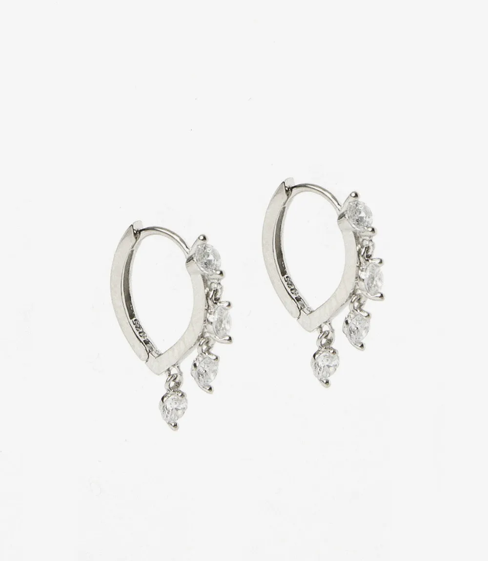 Dangling Crystal Huggie Earrings sold by Karen Kane product image thumbnail 2