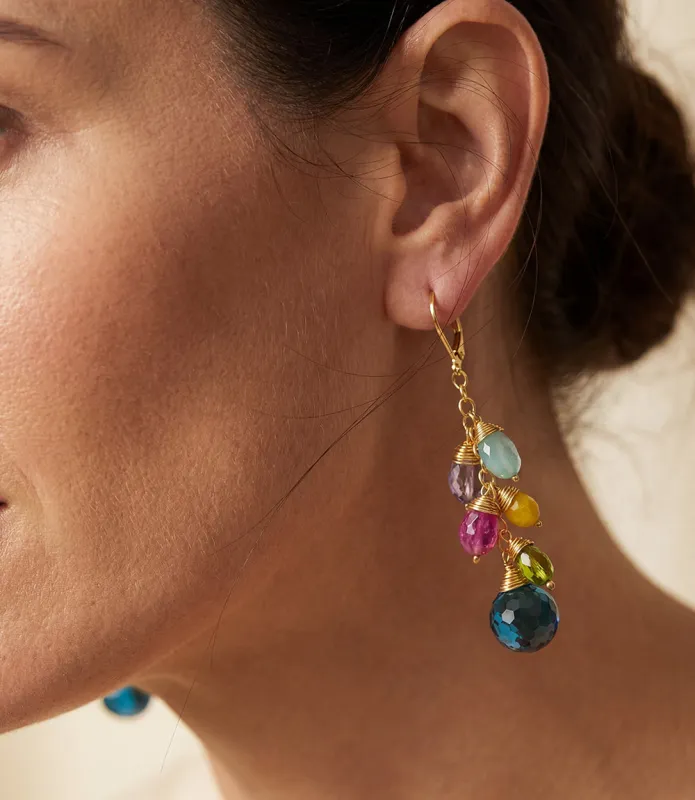 Gemstone Dangle Earrings made by Karen Kane