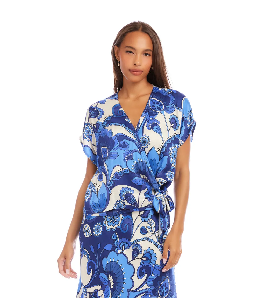 Blouson Wrap Tie Top sold by Karen Kane product image thumbnail 3