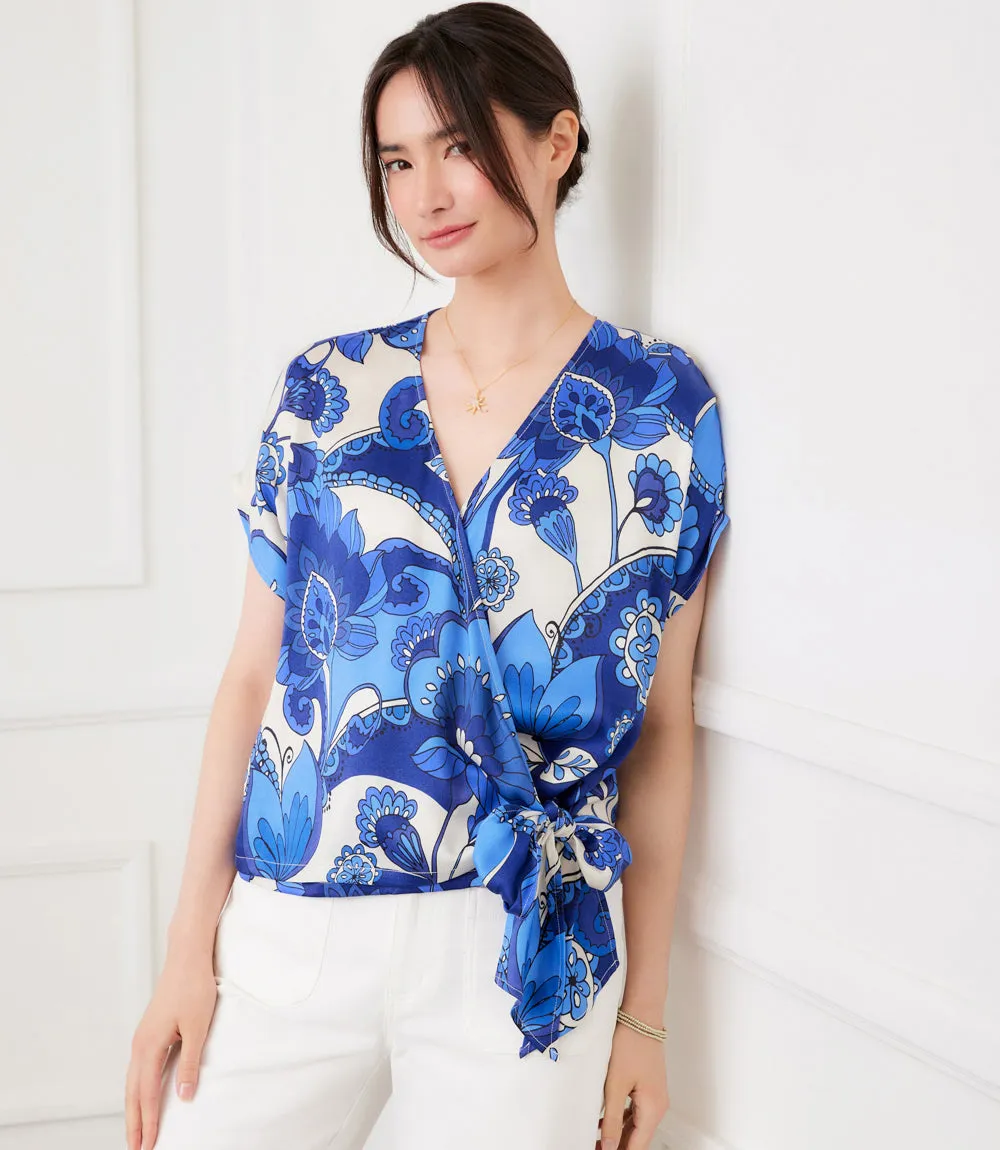 Blouson Wrap Tie Top sold by Karen Kane product image thumbnail 2