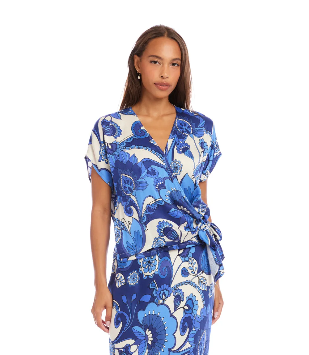 Blouson Wrap Tie Top sold by Karen Kane product image thumbnail 4