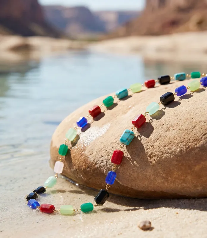 Beaded Gemstone Necklace sold by Karen Kane