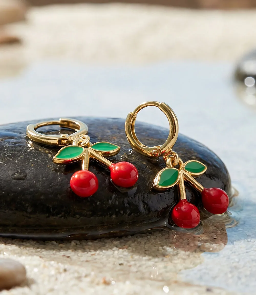 Cherry Huggie Earrings sold by Karen Kane product image thumbnail 2
