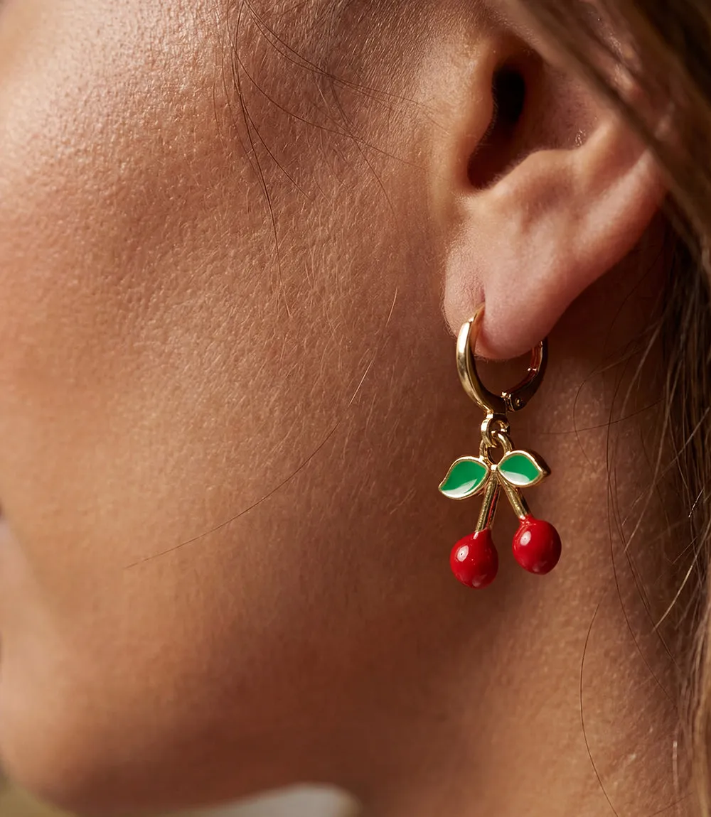 Cherry Huggie Earrings sold by Karen Kane product image thumbnail 3