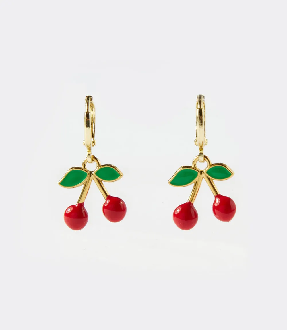 Cherry Huggie Earrings sold by Karen Kane product image thumbnail 5