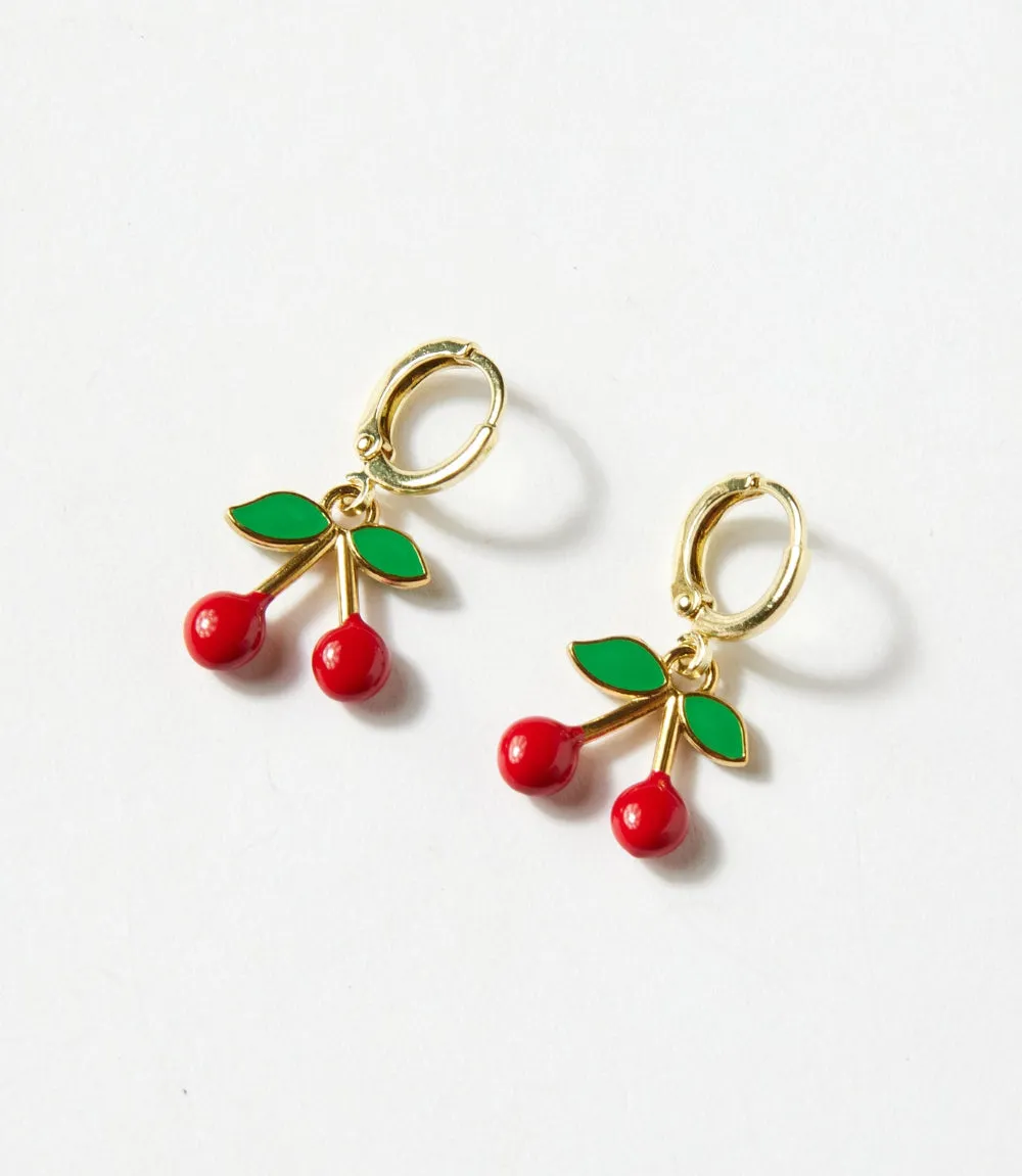 Cherry Huggie Earrings sold by Karen Kane product image thumbnail 4